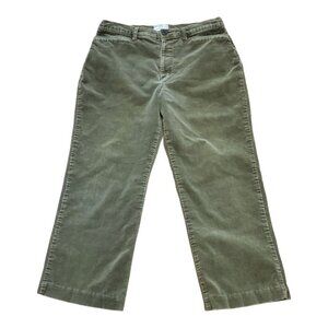 FDJ FRENCH DRESSING SZ 14P Petite Suzanne Straight Leg Green Corduroy Pants Jean